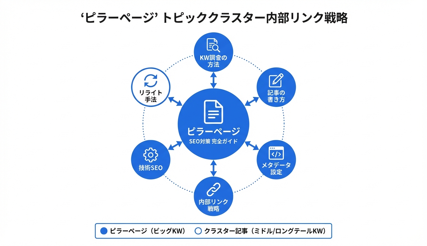 トピッククラスター内部リンク戦略