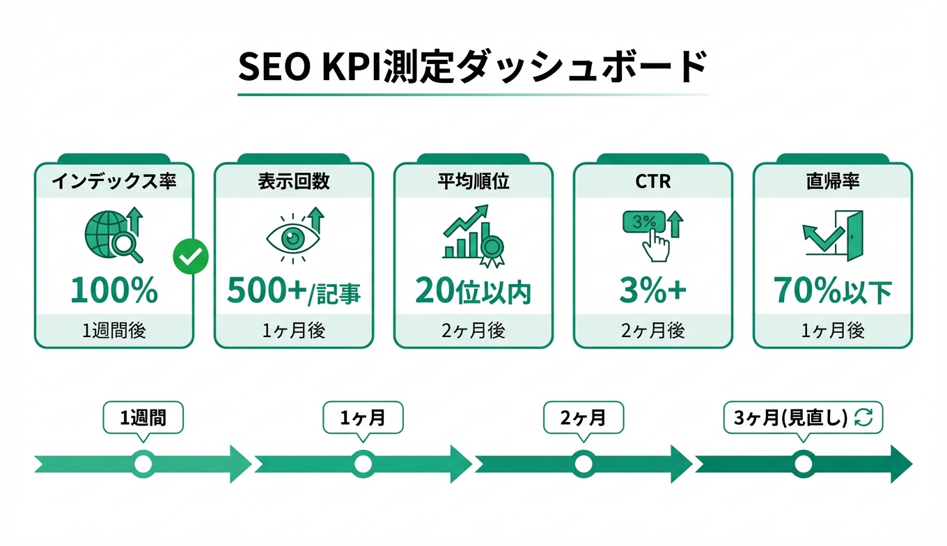 SEO効果測定KPIダッシュボード
